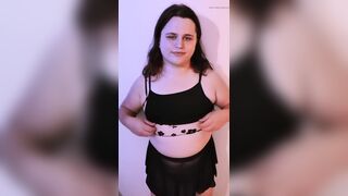 Fascinating youthful beauty undressing and masturbating for u