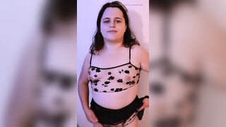 Fascinating youthful beauty undressing and masturbating for u