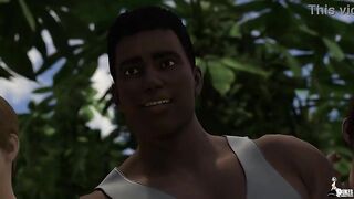 Curvy wife and Her Spouse ride during a jungle vacation