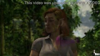 Curvy wife and Her Spouse ride during a jungle vacation