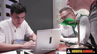 ACCIDENTAL GROUP-SEX - Wild Hotty Gets Group-fucked In A Library By Her Classmates Who Join The Enjoyment