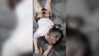 OUCH! It HURTS, Dad! Punishing my enchanting stepdaughter cuz I discovered her watching porn on xvideos, real homemade