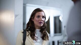 Wicked teen screwing a perv to keep his throat shut