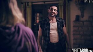 Small traveler double permeated by stepbrothers in a hardcore trio