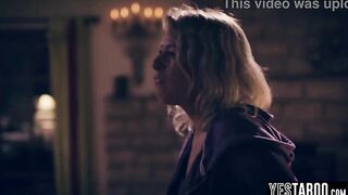 Small traveler double permeated by stepbrothers in a hardcore trio