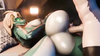 Lizard Yiff Sex With With Bulky Booty