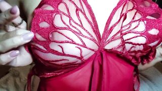 Glad Valentine's day ~ mother I'd like to fuck Masturbating in Red Outfit