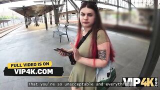 VIP4K. Jessie Ames 1st time screwing with stranger