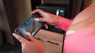 A breasty golden-haired realizes just how large her sister's spouse's dong is, so that babe makes a decision to give it a try