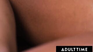 ADULT TIME - Ana Foxxx Shows Off Flawless Body In Small Gold Underware & Gets Banged Raw By Biggest BBC