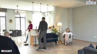 Backstage! Small Sasha Paige and Her Cuckold Boyfriend on the Set of Anal Coarse Porn with Butt-to-throat Banging!