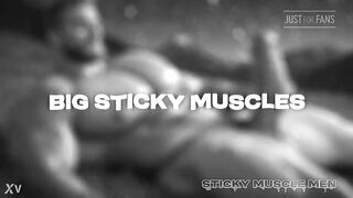 Sticky Muscle Studs Day 43 Preview, AI-Generated Muscle Boyz, Large Dongs, Large Cum Loads