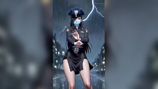 Cute police officer dance, Ai animation