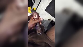 A quick one with my LARGE EBONY DONG