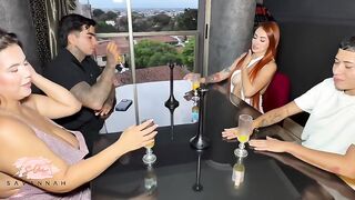 Mamma-in-law having sex with her son-in-law at a family dinner - Savannah Watson