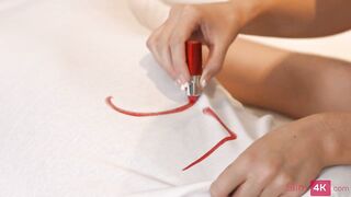 Tiny-breasted girl sucked up her BF dong and then gets banged hard