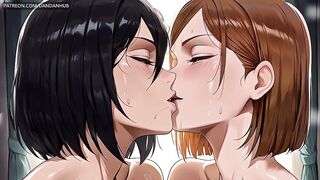 Nobara Kugisaki & Mikasa Ackerman - Comics Yuri Crossover