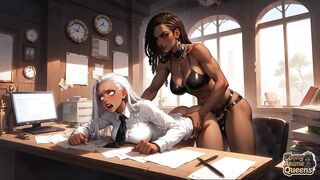 Sultry Black Conformity and Darkly Enchanting Office Domination!