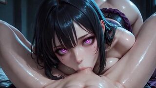 Raven Mortis Instructs Me to Stay Still, Her Darksome Magic Filling the Room Whilst I Obey Each Silent Command - Ai Generated