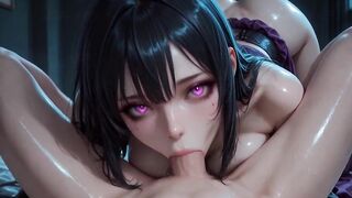 Raven Mortis Instructs Me to Stay Still, Her Darksome Magic Filling the Room Whilst I Obey Each Silent Command - Ai Generated