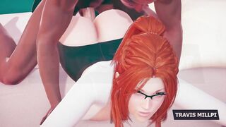 Thicc Redhead Professor Crawls Into Your Office Dream Glasses on, Shirt Constricted, Attitude Nasty