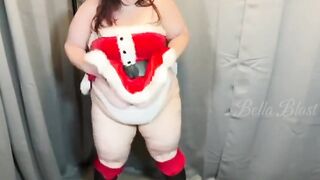 Wicked big beautiful woman Mrs Claus Disrobe Tease - Bella Blast
