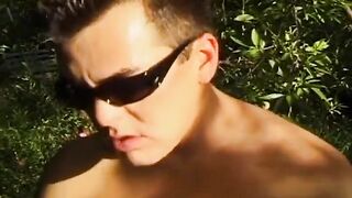 Golden-haired Honey Gets Licked and Fingered Outdoors