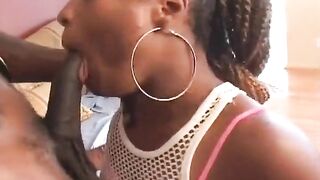 Black Floozy Enjoys Hardcore Anal Screw Until Butt Creampie