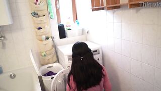 Stepmom in the laundry room smelling soaked pants (DEUTSCH Roleplay)