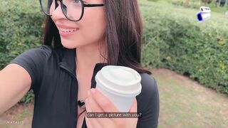 A Day With Mayalis. Choosing Underware and Yoga Panties. Met and Banged a Fan