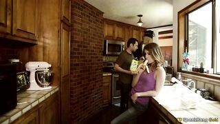 SPANKBANG GOLD - Concupiscent Kristen Scott Sneaks Onto Stepdad's Large Ramrod for Forbidden Ride