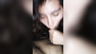 Desesperate oral and cum in throat