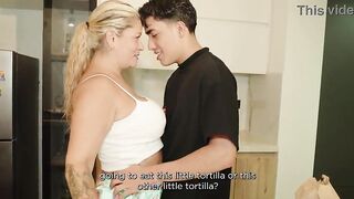 The stepmother bangs with her stepson whenever they're home alone