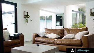 GIRLSWAY - mother I'd like to fuck Lexi Luna Spanks Stuck Stepdaughter Leana Lovings Beneath Her Couch Then Bangs Her Vagina