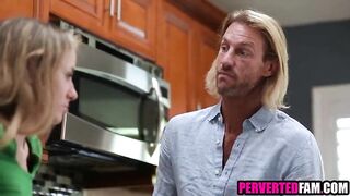 Sleazy Stepdad Joins Stepdaughter In Shower