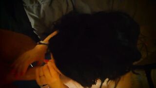 Teen Tavlyn Rose large weenie hand job and likes cum in throat