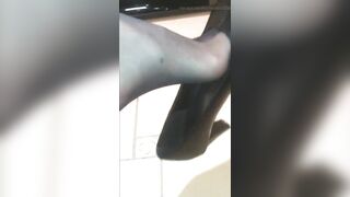 Nyllady Shoeplaying and Dangling in a Furniture Shop