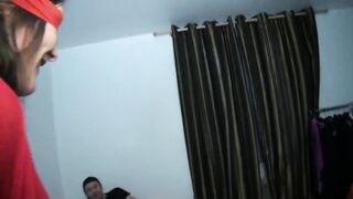 An Amateur Woman Fulfills Her Fantasy: a Group sex with Large White Schlongs.