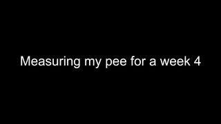 Measuring my pee for a week 4