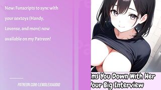 Your Most good Ally Calms U Down With Her Boobs In advance of Your Large Interview - Erotic Audio Roleplay