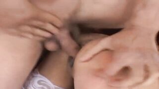 Slim Brunette hair Drools on Palpitating Jock Whilst Fingering Soaked Twat