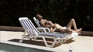 Blond Babe Stretched Wide in Sloppy Outdoor Fingering Frenzy