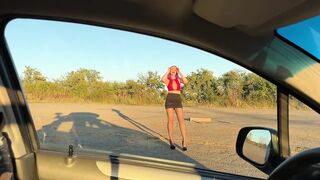 Temptation on the Windshield of a Car