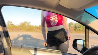 Temptation on the Windshield of a Car