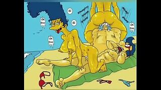 Marge and milhouse bang the mar in spahish