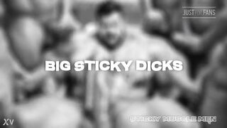Sticky Muscle Males Day 42 Preview, AI-Generated Muscle Boyz, Large Rods, Large Cum Loads
