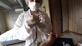 LALIN GIRL NURSE milks my CUM example with Machine and his deepthroat