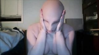 May and May Pt1! Wearing my silicone female dress pieces I put on my female mask May!