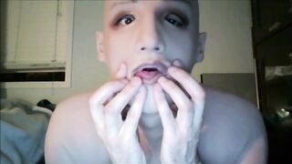 May and May Pt1! Wearing my silicone female dress pieces I put on my female mask May!