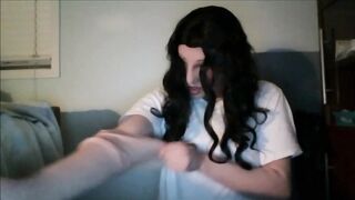 Wicked May Pt1! Wearing my female mask May and chest i put on my female hand gloves!